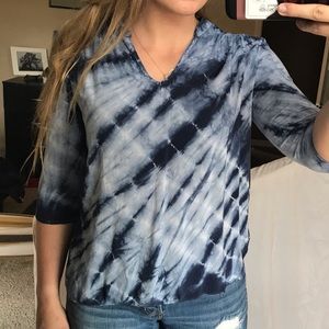 Boho-style, tie-dye long sleeve shirt